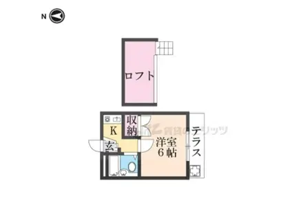 大和高田第19マンション(1K/2階)の間取り写真