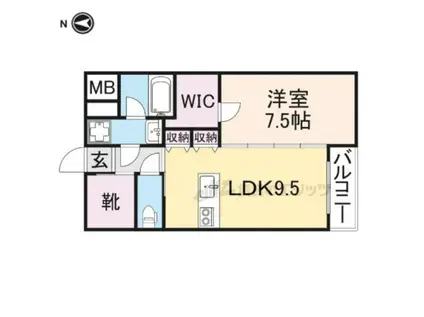 グランパレス(1LDK/1階)の間取り写真