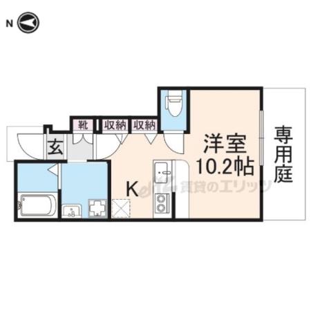 セルフィーユ川原(ワンルーム/1階)の間取り写真