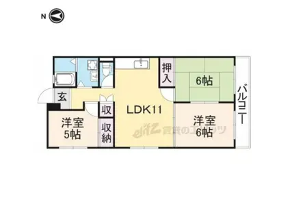 まあぁろーマンション(3LDK/2階)の間取り写真