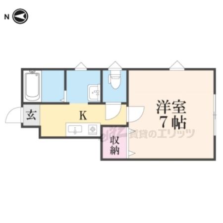 MR.6(1K/1階)の間取り写真
