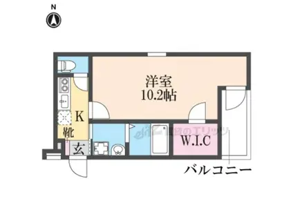 フジパレス萱島桜園町(1K/3階)の間取り写真
