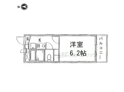 レオパレスブルースカイ王寺(1K/2階)の間取り写真