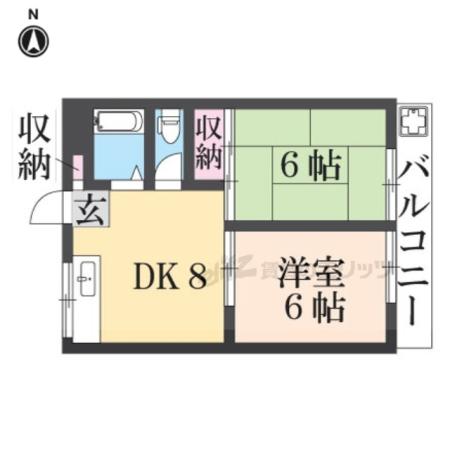 第1ミハマハイツ(2DK/2階)の間取り写真