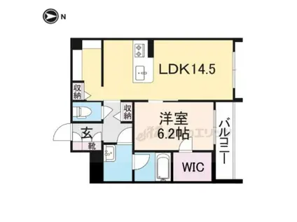 シャーメゾン N 元町(1LDK/2階)の間取り写真