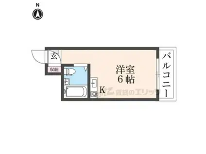 RENATUS大和高田(ワンルーム/4階)の間取り写真