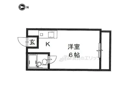 コーポ諏訪西大寺(1K/4階)の間取り写真