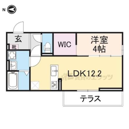 アリア大江(1LDK/3階)の間取り写真
