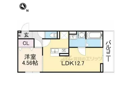 THE BONDS 北中小路(1LDK/3階)の間取り写真