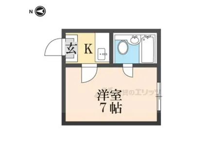 コーポ諏訪柳町(1K/5階)の間取り写真