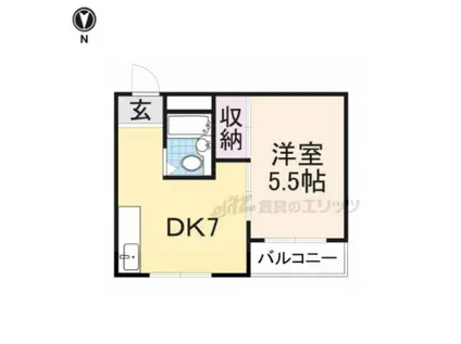 米田マンション(1DK/3階)の間取り写真