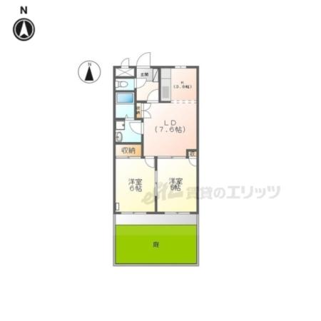 サンヒルズ(2LDK/1階)の間取り写真