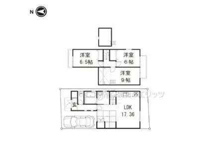 近鉄京都線 伏見駅(京都) 徒歩13分 2階建 築20年(3LDK)の間取り写真