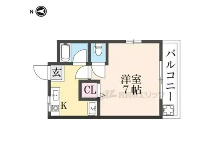 リバーサイド新大宮(1K/3階)の間取り写真