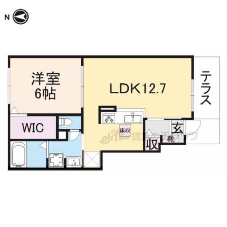 リバーヒル M(1LDK/1階)の間取り写真