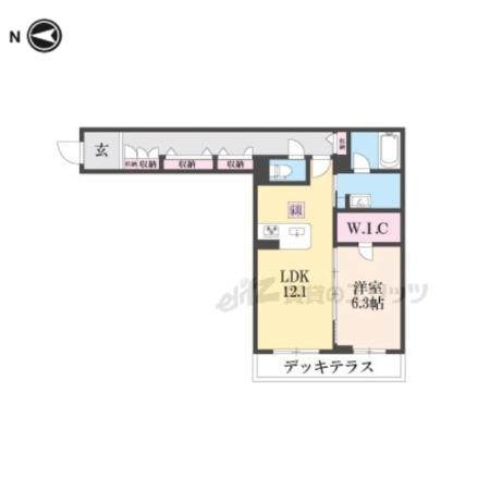 クオレール(1LDK/1階)の間取り写真