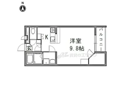 レオパレスLA VISTA 2(1K/1階)の間取り写真