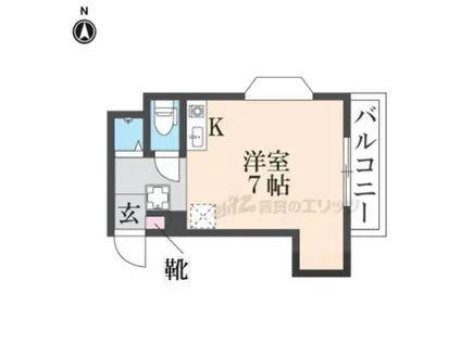 リベラル宮之阪(ワンルーム/2階)の間取り写真
