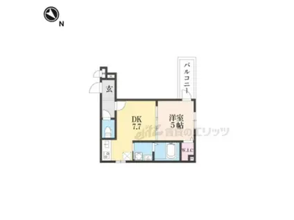 フジパレス枚方牧野番館(1DK/3階)の間取り写真