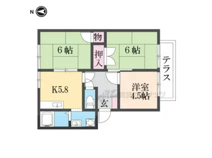 メゾンフレグランス(3DK/1階)の間取り写真