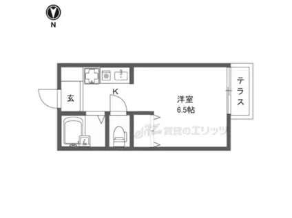 エスポワールウノ(1K/1階)の間取り写真