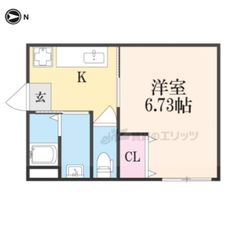 天進ビル(1K/4階)の間取り写真