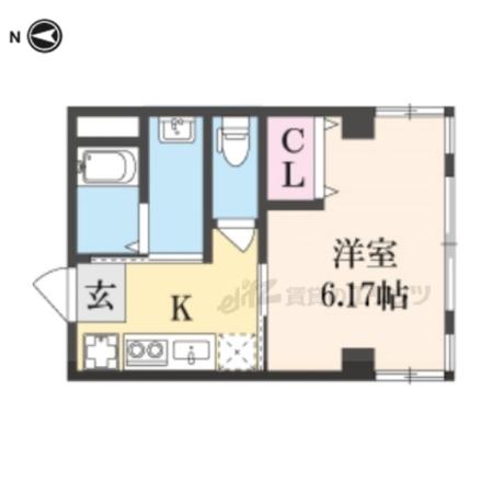 天進ビル(1K/5階)の間取り写真