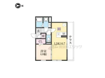 レガート(1LDK/1階)の間取り写真