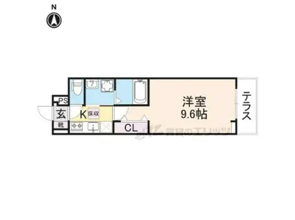 メゾン リアリ(1K/1階)の間取り写真