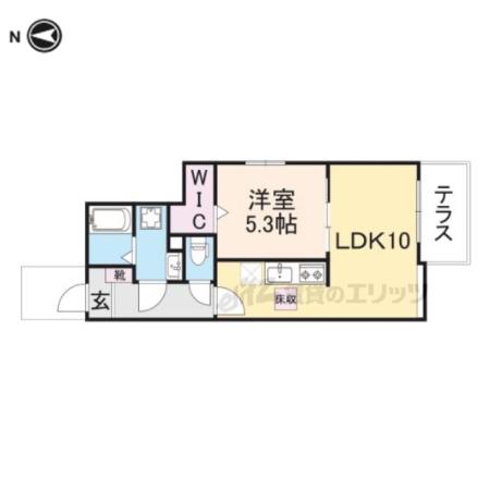 万葉まほら荘(1LDK/1階)の間取り写真