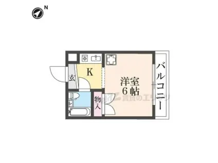 ジュネス神殿(1K/3階)の間取り写真