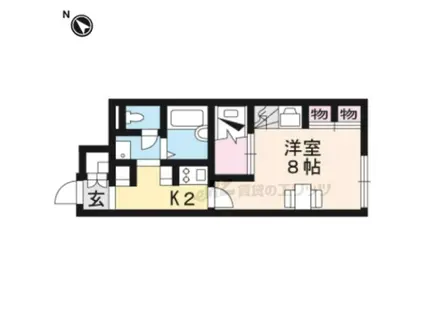 レオパレス彦根(1K/1階)の間取り写真