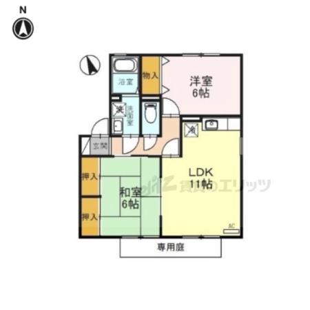 プランドール・のぞみ(2LDK/1階)の間取り写真