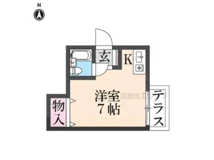 コーポハニワ池田(ワンルーム/1階)の間取り写真