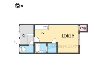 リュミエール・ベル(ワンルーム/1階)の間取り写真