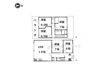 京都市烏丸線 松ケ崎駅(京都) 徒歩4分 1階建 築14年(5LDK)の間取り写真