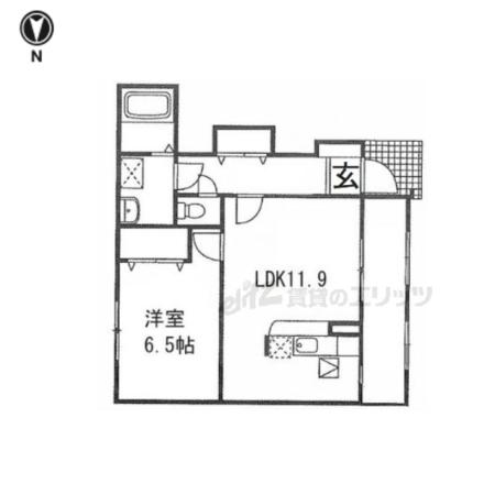 フレスケッツァ(1LDK/1階)の間取り写真
