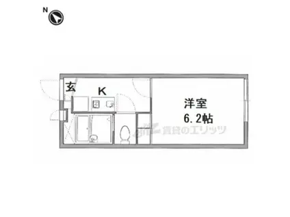 レオパレス ヒライ(1K/2階)の間取り写真