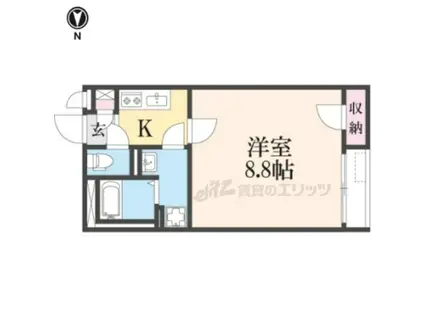 クレイノ日新香里園(1K/2階)の間取り写真