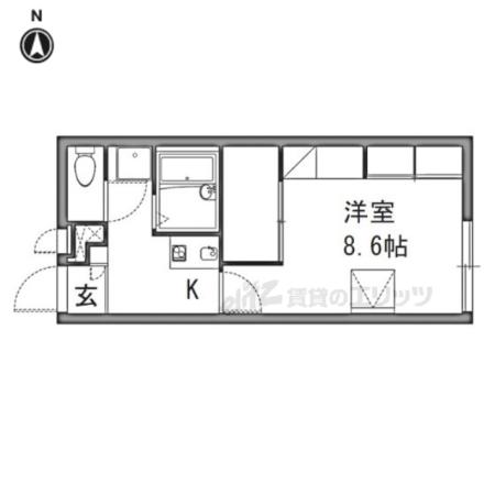レオパレス新家(1K/2階)の間取り写真