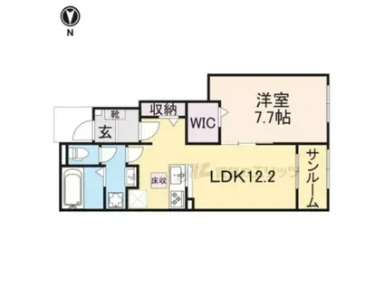 コンフォール園部(1LDK/1階)の間取り写真