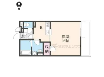 クレイノコミンチャーレドゥーエ(1K/2階)の間取り写真