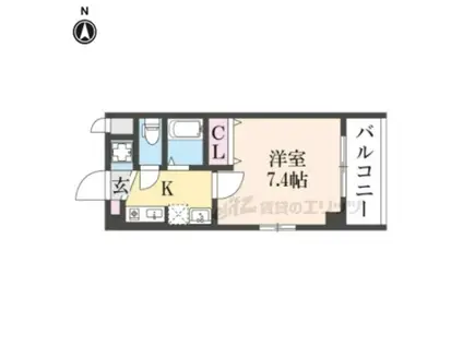 Mプラザ香里参番館(1K/5階)の間取り写真