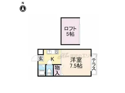 メゾンあすか(1K/2階)の間取り写真