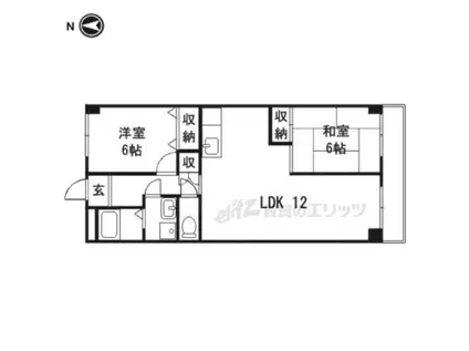 森村第3ビル(2LDK/5階)の間取り写真