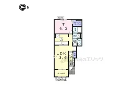 ベル アンジュ(1LDK/1階)の間取り写真