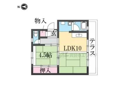 寝屋川団地C58号棟(2DK/2階)の間取り写真