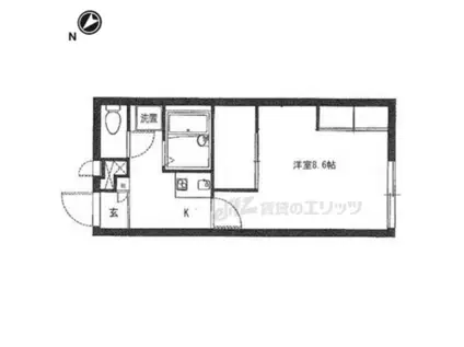 レオパレスセーズ(1K/1階)の間取り写真