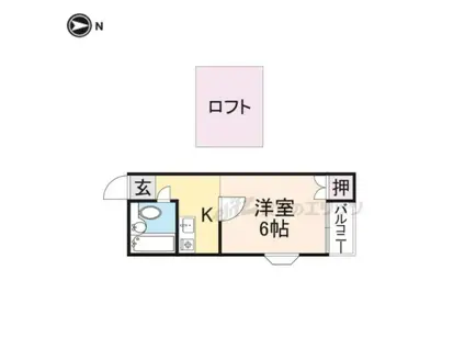 みすずコーポ(1K/3階)の間取り写真