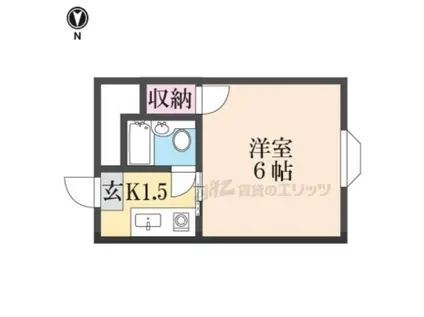 ロイヤル高田(1K/2階)の間取り写真